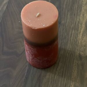 Rustic Orange Pillar Candle